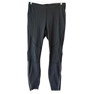 Lululemon Black Reflective Running Leggings Pants Women's Size Large